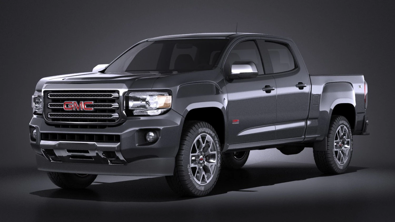 GMC Canyon Doublecab 2015 vray 3D Model .c4d .max .obj .3ds .fbx .stl .blend 