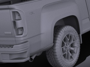 GMC Canyon Doublecab 2015 vray 3D Model