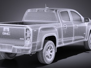 GMC Canyon Doublecab 2015 vray 3D Model