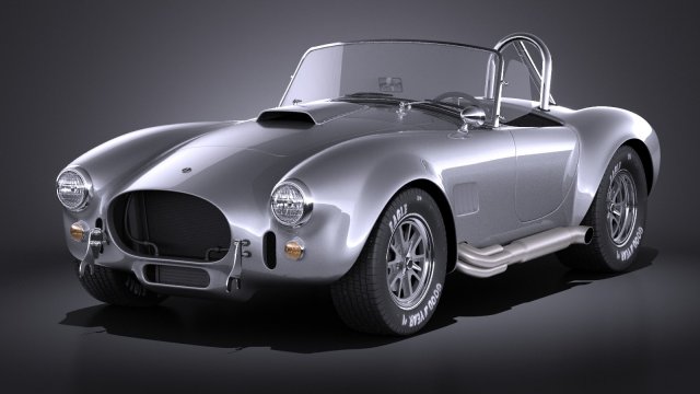 Shelby Cobra 427c 1965 3D Model .c4d .max .obj .3ds .fbx .stl .blend
