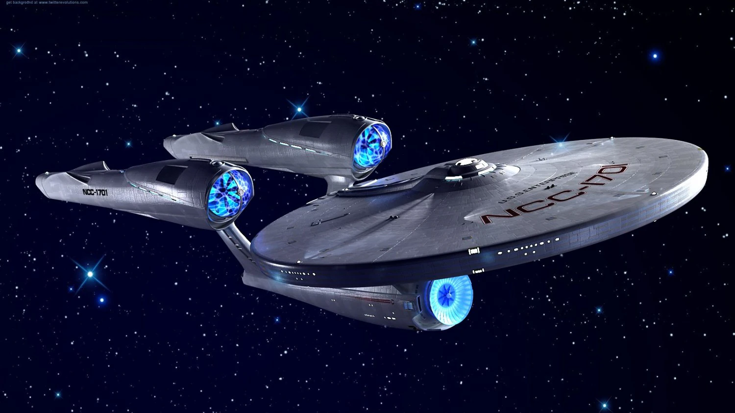 Star Trek Enterprise NCC 1701 3D Model .c4d .max .obj .3ds .fbx .stl .blend