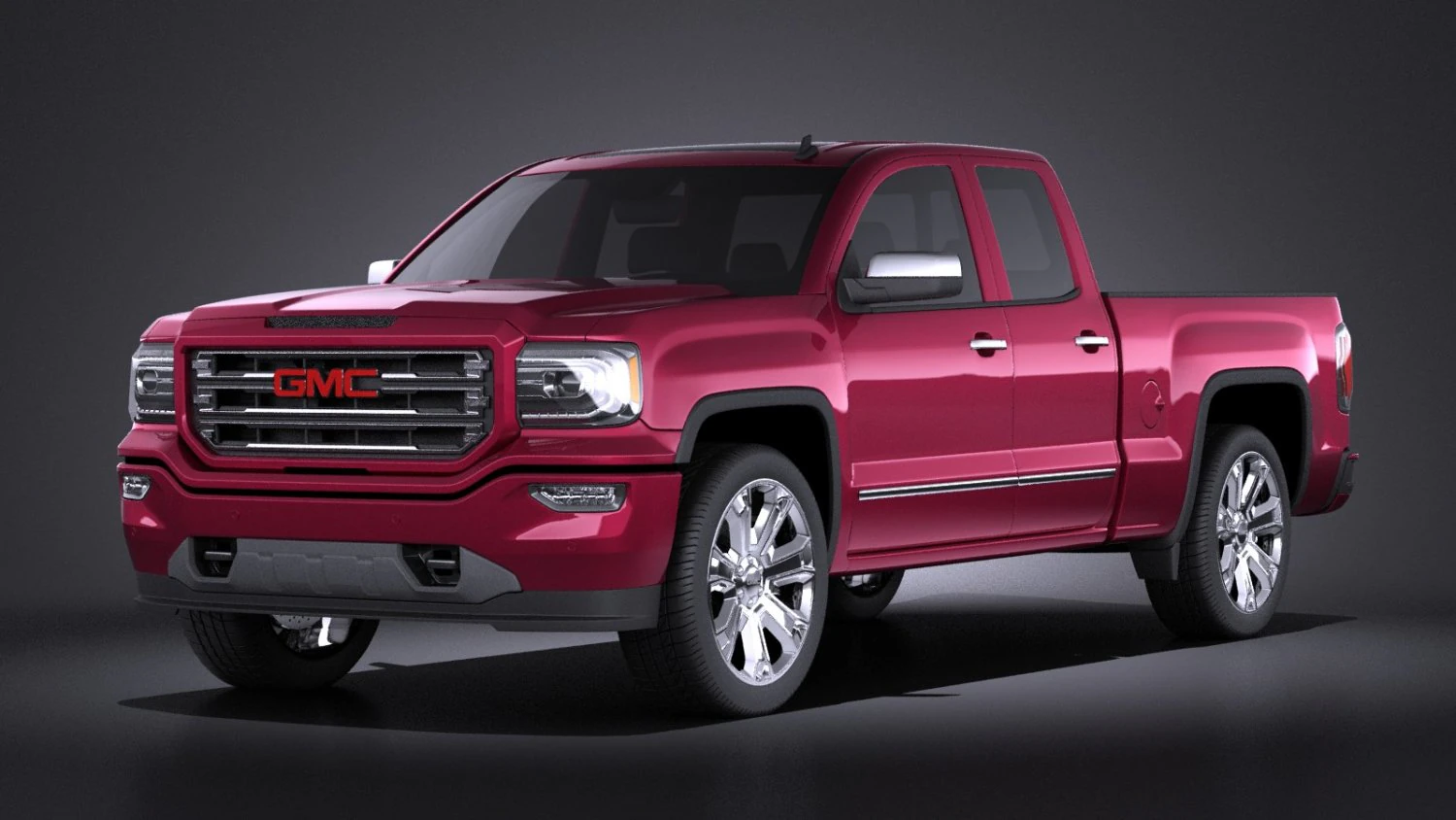 GMC Sierra 2016 vray 3D Model .c4d .max .obj .3ds .fbx .stl .blend