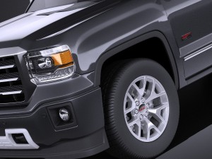 GMC Sierra Crew Cab 2014 vray 3D Модель