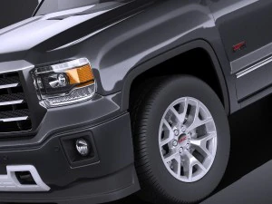 GMC Sierra Crew Cab 2014 vray 3D Model