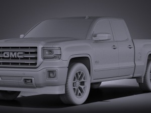 GMC Sierra Crew Cab 2014 vray 3D Модель