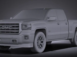 GMC Sierra Crew Cab 2014 vray 3D Model