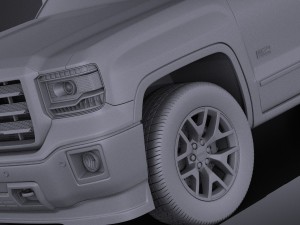 GMC Sierra Crew Cab 2014 vray 3D Модель