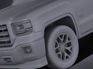 GMC Sierra Crew Cab 2014 vray 3D Model