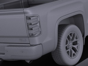 GMC Sierra Crew Cab 2014 vray 3D Модель