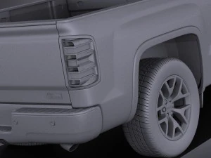 GMC Sierra Crew Cab 2014 vray 3D Model