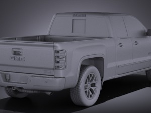 GMC Sierra Crew Cab 2014 vray 3D Модель