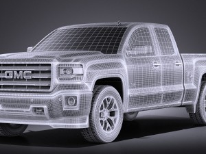 GMC Sierra Crew Cab 2014 vray 3D Модель