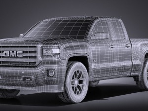 GMC Sierra Crew Cab 2014 vray 3D Модель