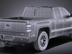 GMC Sierra Crew Cab 2014 vray 3D Model