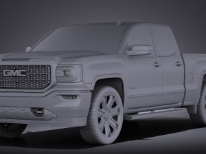 GMC Sierra Denali 2016 vray 3D Модель