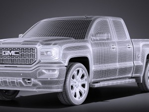 GMC Sierra Denali 2016 vray 3D Модель