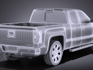 GMC Sierra Denali 2016 vray 3D Модель