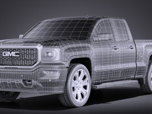 GMC Sierra Denali 2016 vray 3D Модель