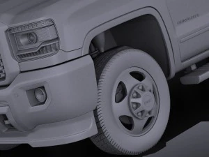 GMC Sierra HD 2015 vray 3D Model