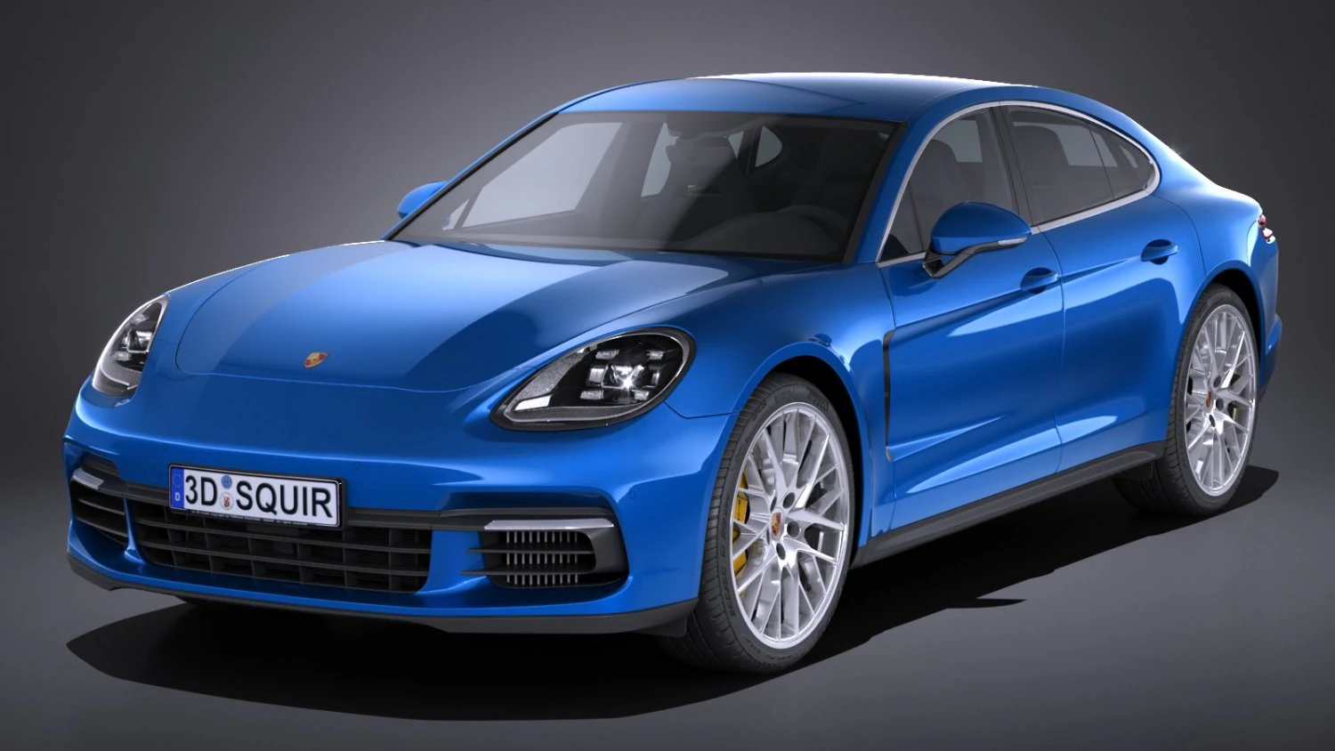 Porsche Panamera 4S 2017 3D Model .c4d .max .obj .3ds .fbx .stl .blend