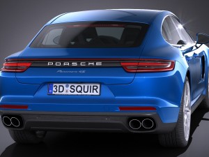 Porsche Panamera 4S 2017 3D Модель