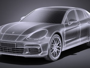 Porsche Panamera 4S 2017 3D Модель