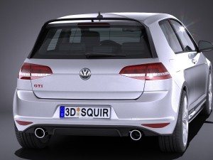 Volkswagen Golf GTI Clubsport S 2017 3D Model