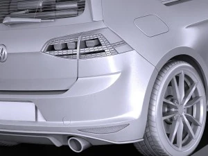 Volkswagen Golf GTI Clubsport S 2017 3D Model
