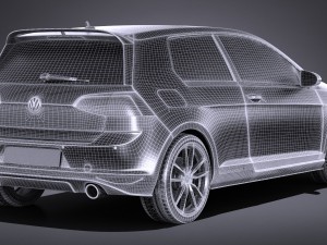 Volkswagen Golf GTI Clubsport S 2017 3D Model