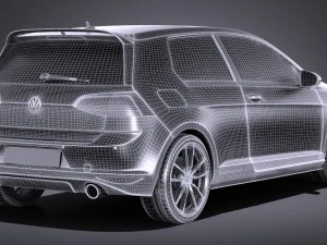 Volkswagen Golf GTI Clubsport S 2017 3D Model