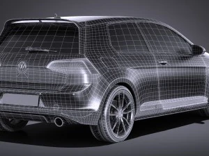 Volkswagen Golf GTI Clubsport S 2017 3D Model