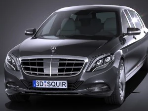 Mercedes-Benz S600 Pullman Maybach Guard 2018 3D Model