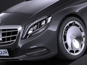 Mercedes-Benz S600 Pullman Maybach Guard 2018 3D Model