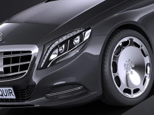 Mercedes-Benz S600 Pullman Maybach Guard 2018 3D Model