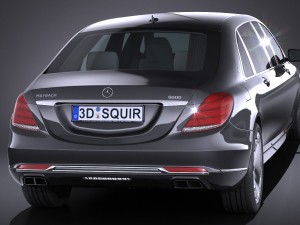 Mercedes-Benz S600 Pullman Maybach Guard 2018 3D Model