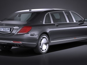 Mercedes-Benz S600 Pullman Maybach Guard 2018 3D Model