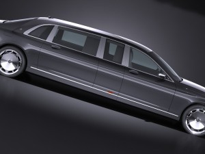Mercedes-Benz S600 Pullman Maybach Guard 2018 3D Model