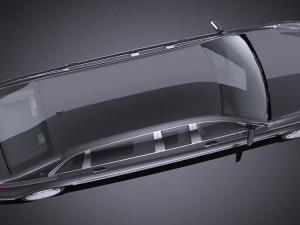 Mercedes-Benz S600 Pullman Maybach Guard 2018 3D Model