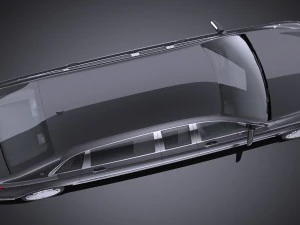 Mercedes-Benz S600 Pullman Maybach Guard 2018 3D Model