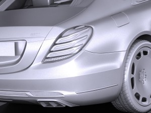 Mercedes-Benz S600 Pullman Maybach Guard 2018 3D Model