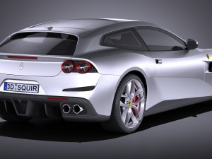 Ferrari GTC4 Lusso t 2017 3D Модель