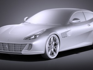Ferrari GTC4 Lusso t 2017 3D Модель