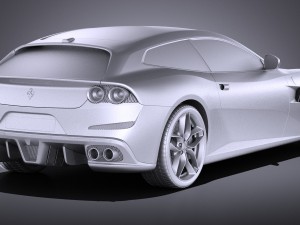 Ferrari GTC4 Lusso t 2017 3D Модель