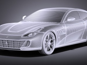 Ferrari GTC4 Lusso t 2017 3D Модель