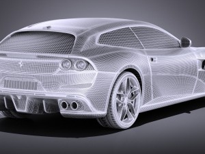 Ferrari GTC4 Lusso t 2017 3D Модель