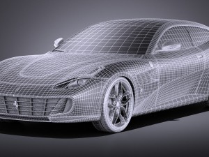 Ferrari GTC4 Lusso t 2017 3D Модель