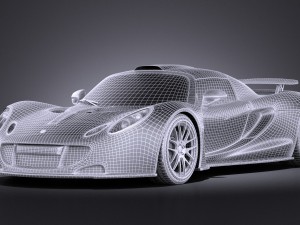 Hennessey Venom GT 2012 vray 3D Model