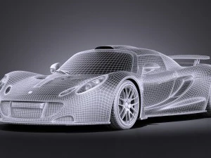 Hennessey Venom GT 2012 vray 3D Model