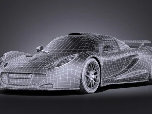Hennessey Venom GT 2012 vray 3D Model