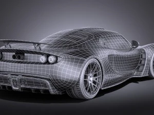 Hennessey Venom GT 2012 vray 3D Model